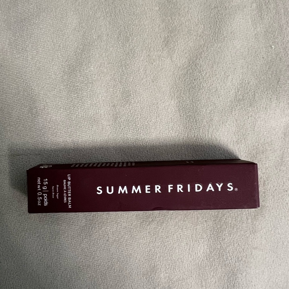 Summer Fridays Brown Sugar Lip Butter Balm Hydrating Vegan Lip Treatment NIB